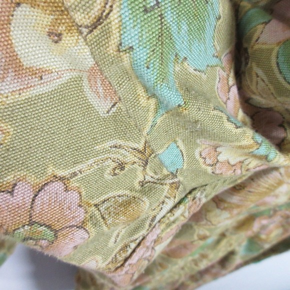 Anthropologie Cropped Cargo Pants Women 22W Green Cotton Floral Boho Baggy 488 - Picture 7 of 16